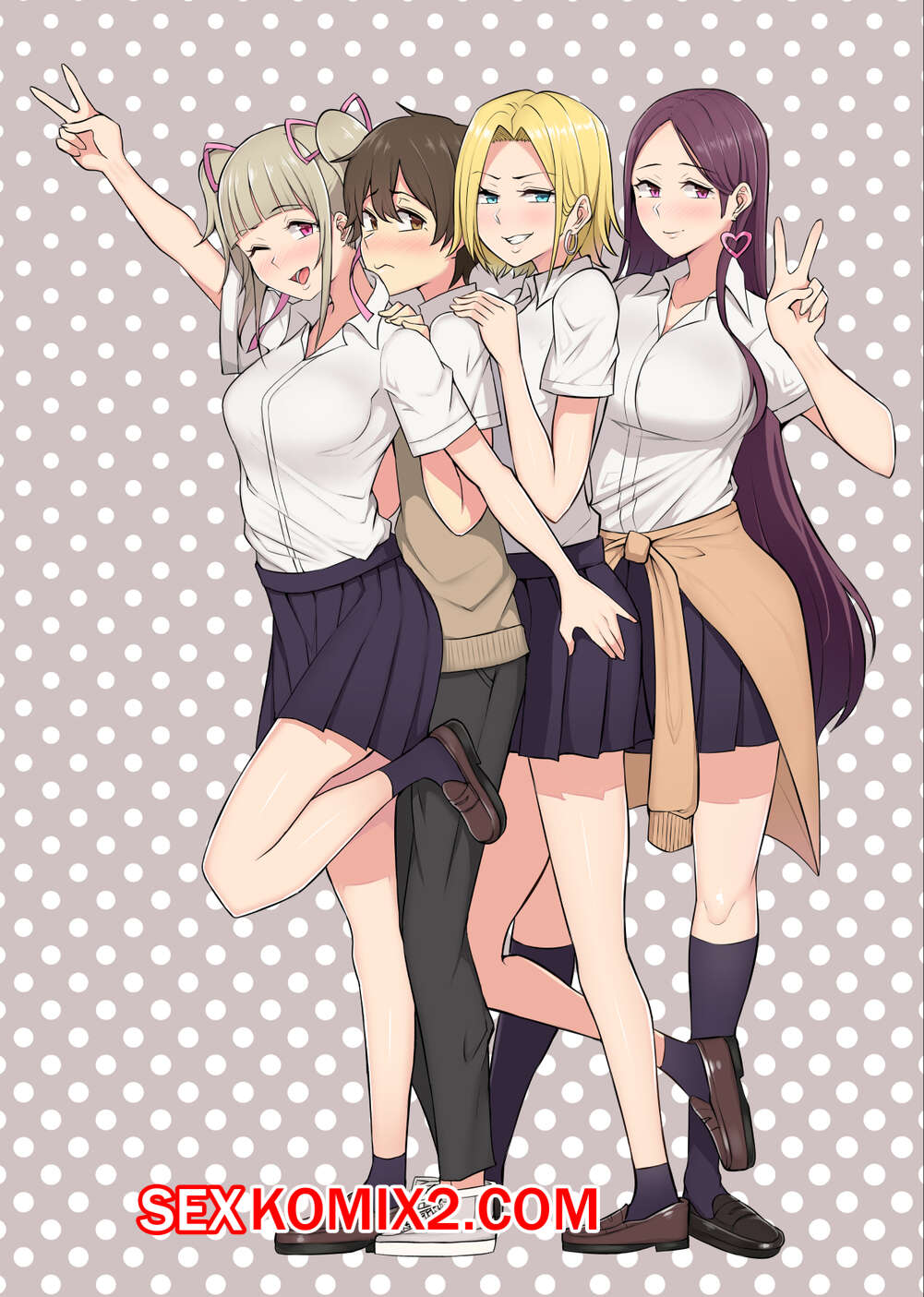 Порно комикс Дом Имаидзуми каким то образом стал местом тусовки для гяру. Часть 1.5 Экстра