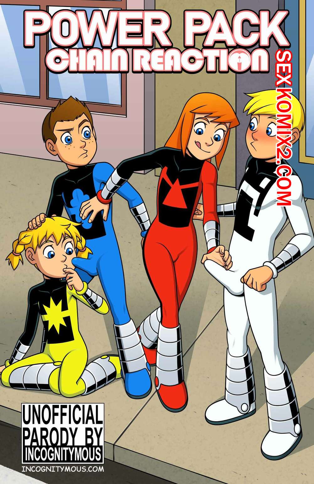 Порно комикс Могучий Отряд. Цепная реакция. Блок питания. Power Pack. Incognitymous