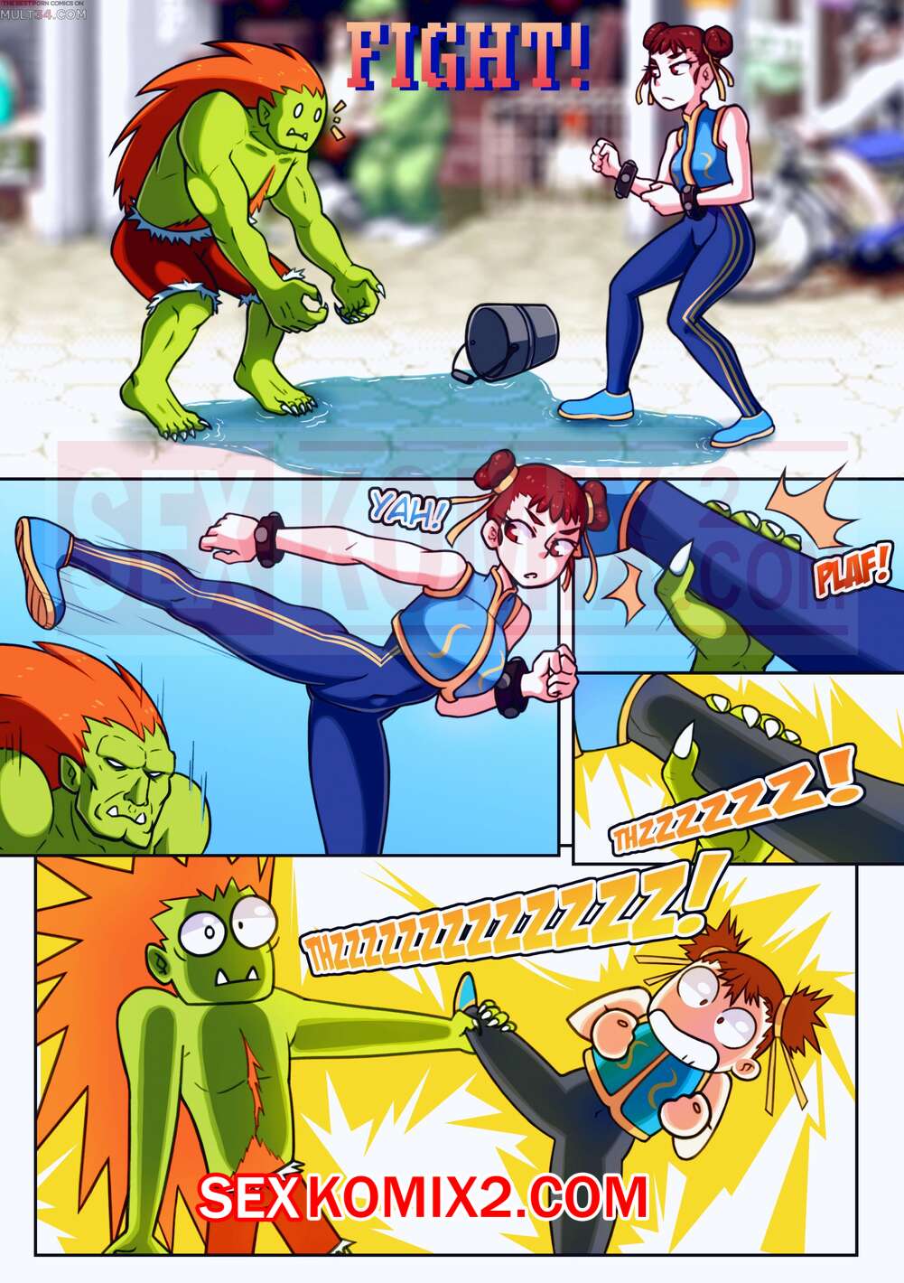 Порно комикс Уличный боец. Шокирующие Заключение.