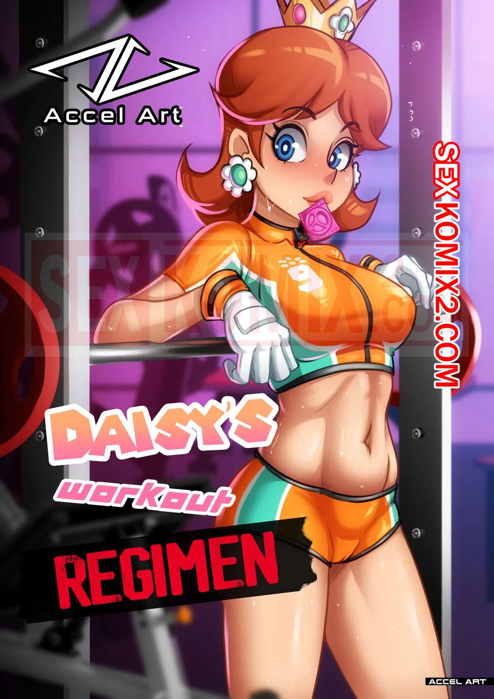 Порно комикс Вайфу. Принцесса Дейзи. Waifu Cast Princess Daisy. Accel Art