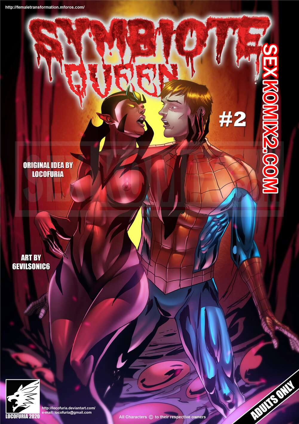 Порно комикс Веном. Королева симбиот. Часть 2. Symbiote Queen. 6Evilsonic6